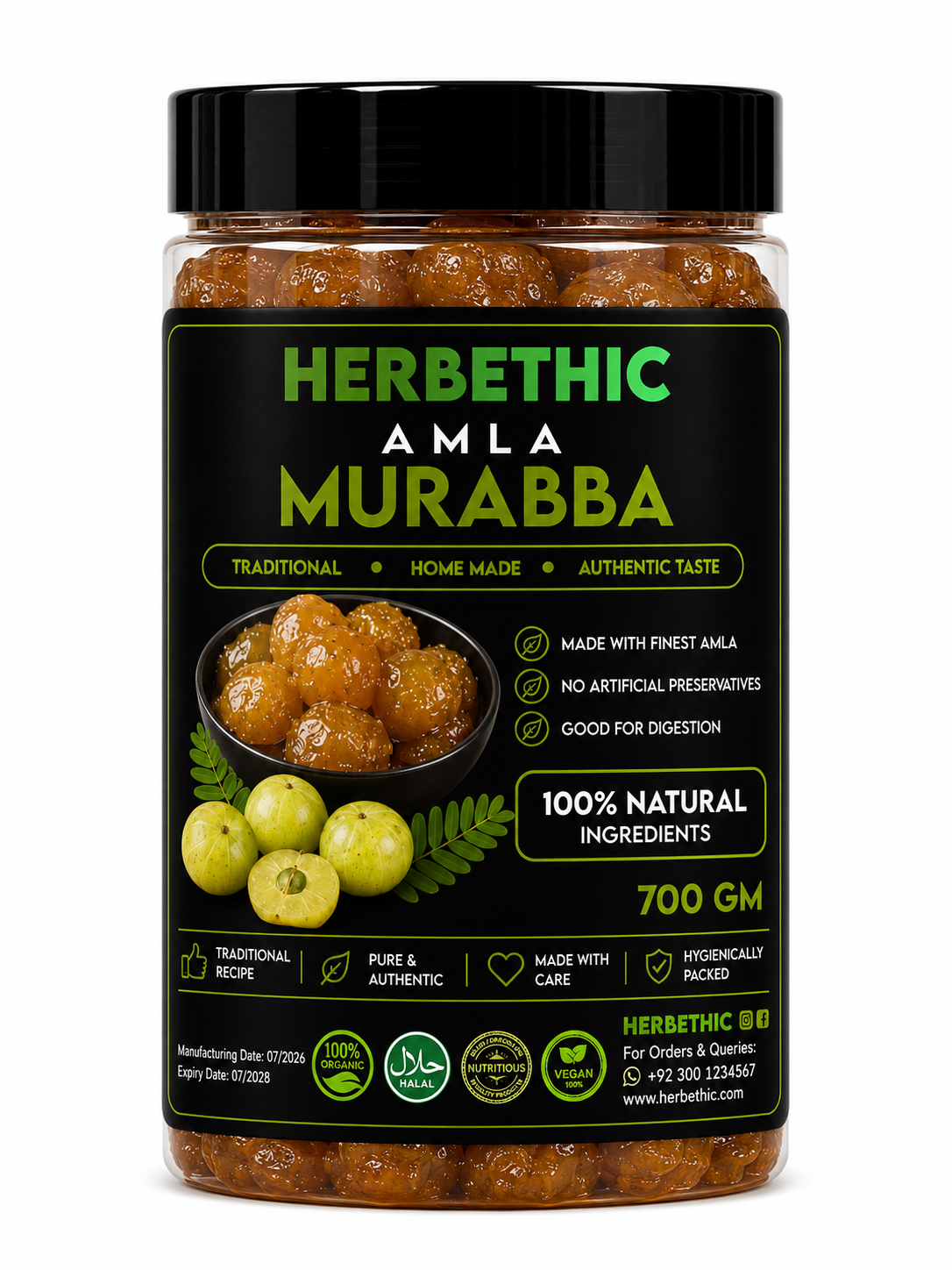Herbethic | Traditional Amla Murabba (700g)