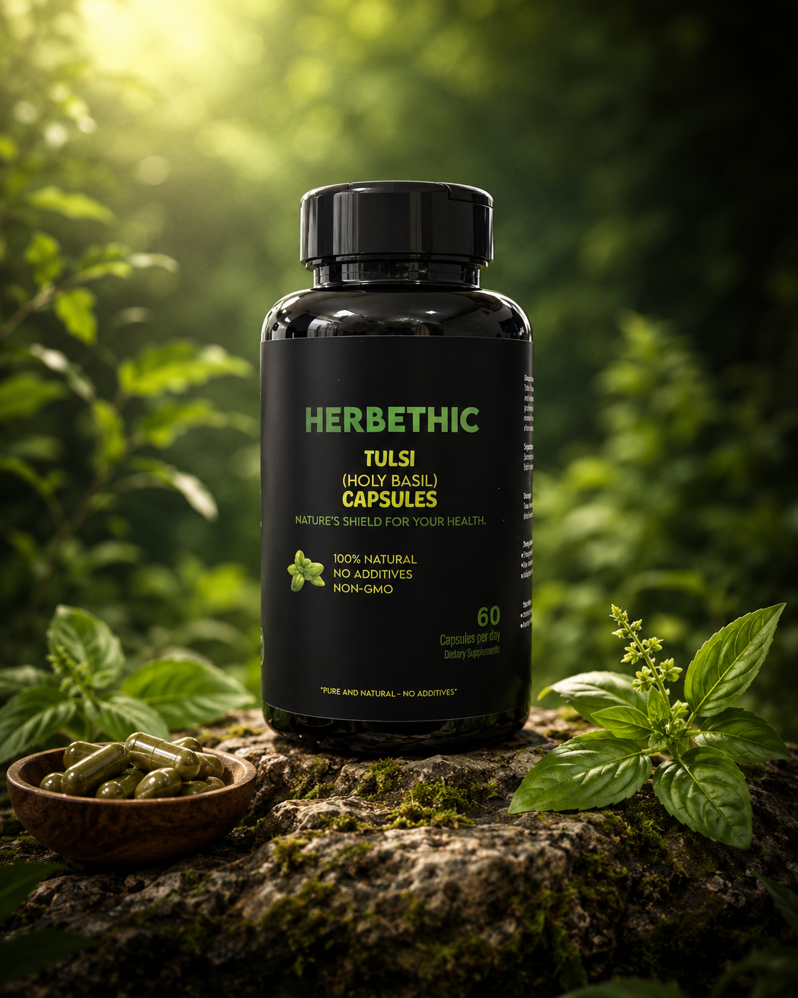 Herbethic Tulsi (Holy Basil) Capsules