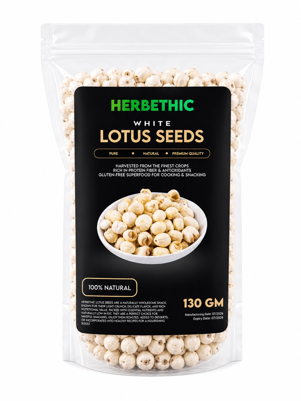 Herbethic | White Lotus Seeds (130g)