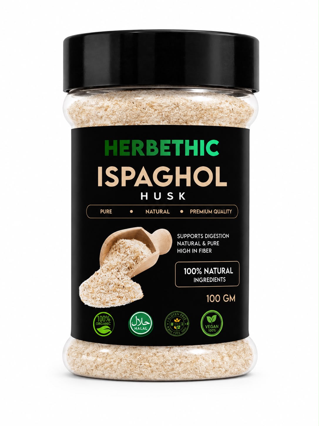 Herbethic | Pure Premium Ispaghol Husk (100g)