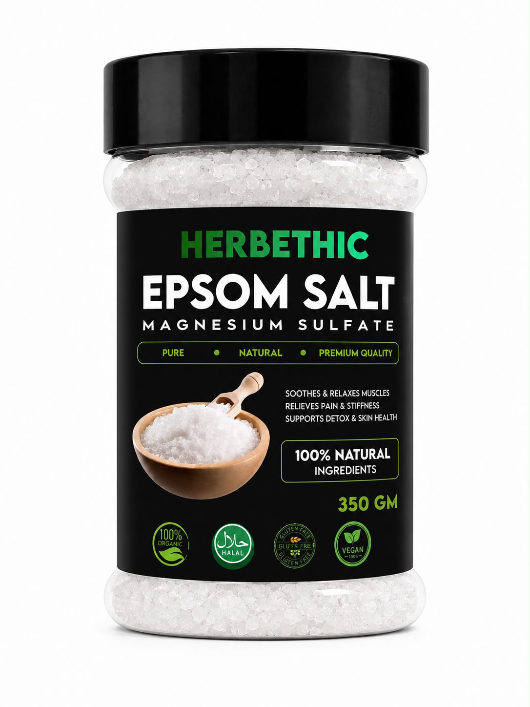 Herbethic | Pure Epsom Salt / Magnesium Sulfate